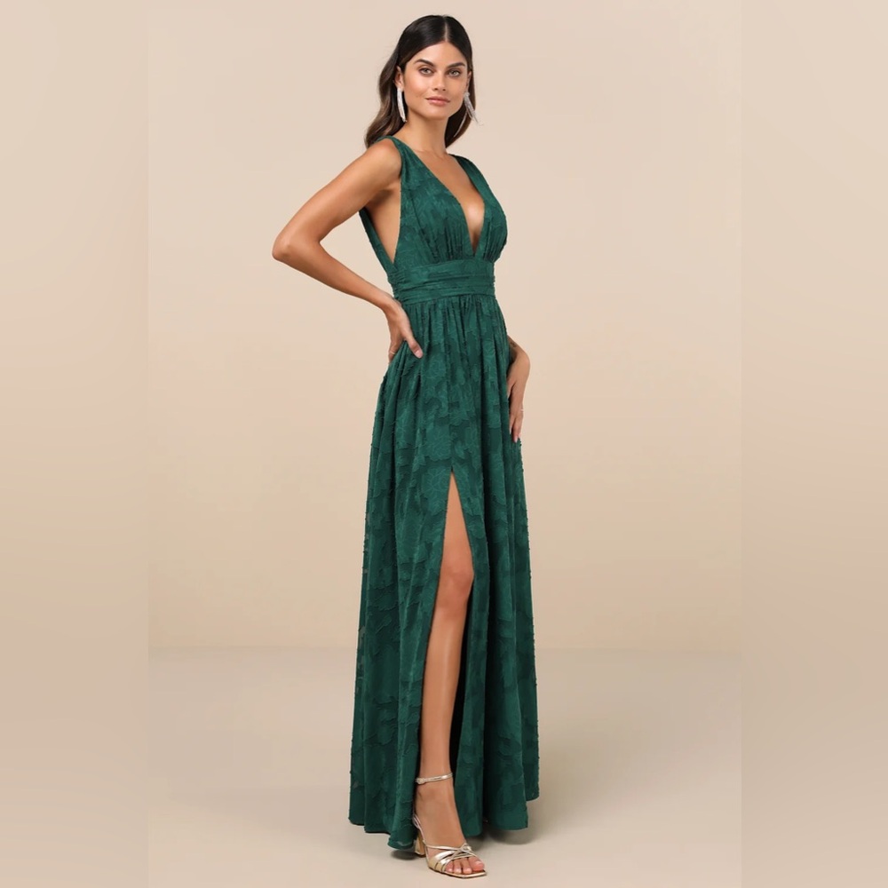 Lulus Sweet Sophistication Green Burnout Floral Maxi Dress - Picture 3 of 8
